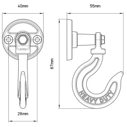 Vješalica HEAVY DUTY / Crna mat