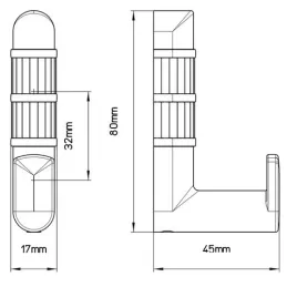 Vješalica TAU / Brušeni mesing