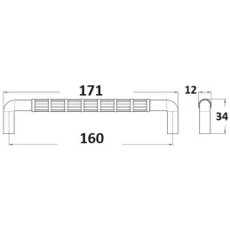 Ručka TAU / Crna mat