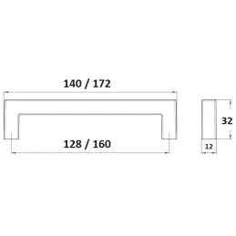 Ručka ZETA / Crna mat završna obrada