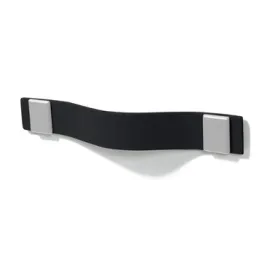 Kožna ručka DALLAS / Crna koža - aluminijski završetak