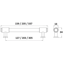 Ručka TINA / Brušeno zlato