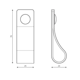 Plastična ručkica knop DREAMSY / Prozirna - plava