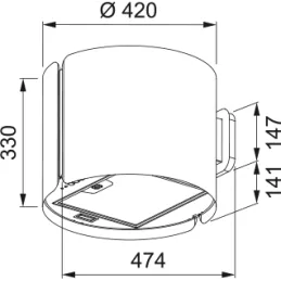 Odsavač pare FSMS WALL F42 / Crna