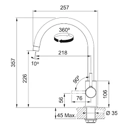 Baterija Franke FN 0143.031 / Krom