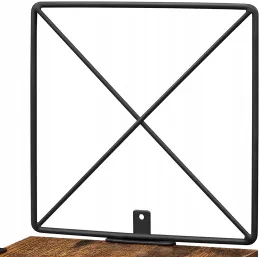 Rohna polica REGALO SHELF / Crna mat - vintage drvo
