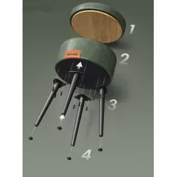 Tabure EMPORIO / Pastelno zelena