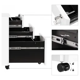 Kancelarijski ormarić na kotačićima GARDO 300 / Bijeli