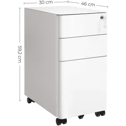 Kancelarijski ormarić na kotačićima GARDO 300 / Bijeli