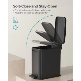 Kanta za otpadke DESERT s pedalom 5L / Mat crna