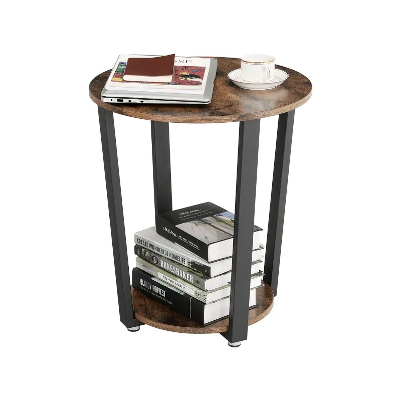 Konferencijski stolić LUNIA Mini / Crna mat - vintage drvo