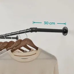 Set 2 kom Vešić za odjeću REGALO DUO 920 mm / Crna mat