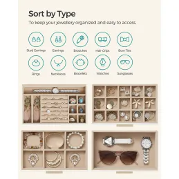 Dizajnerska kutija za nakit SWAN XXL / Bijela