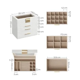 Dizajnerska kutija za nakit SWAN XXL / Bijela