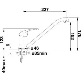 Set Blanco Nehrđajući sudoper DANA 6 + Miješalica DARAS / Sjajni krom