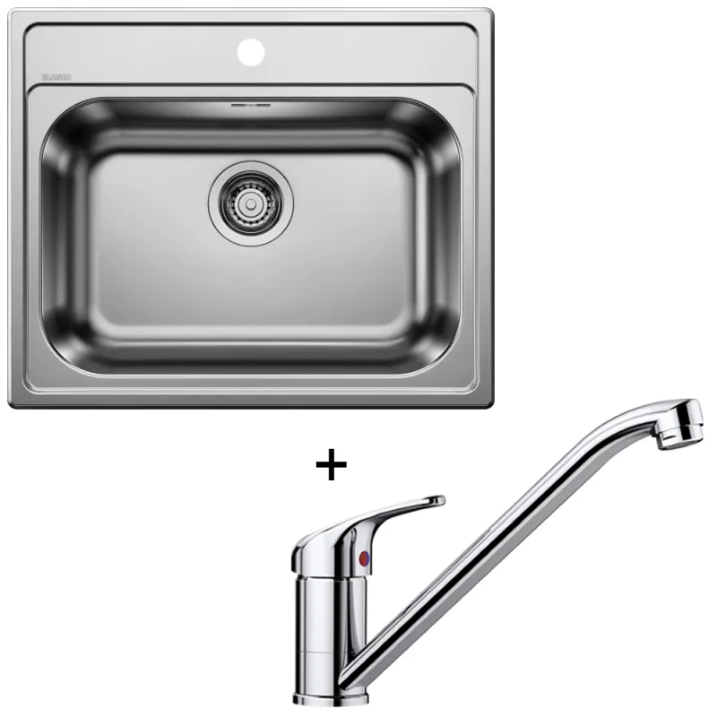 Set Blanco Nehrđajući sudoper DANA 6 + Miješalica DARAS / Sjajni krom