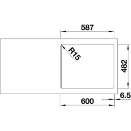 Set Blanco Nehrđajući sudoper DANA 6 + Miješalica DARAS / Sjajni krom