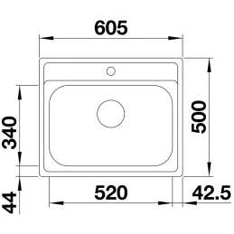 Set Blanco Nerezni sudoper DANA 6 + Miješalica DARAS-S s tušem / Sjajni krom