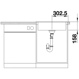 Set Blanco Nehrđajući sudoper DANA 6 + Slavina MIDA / Sjajni krom