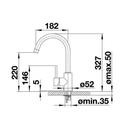 Set Blanco Nehrđajući sudoper DANA 6 + Miješalica MIDA / Sjajni krom