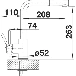 Set Blanco Nehrđajući sudoper DANA 6 + Slavina MILA / Sjajni krom