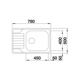 Set Blanco Nehrđajući sudoper DINAS XL 6 S Compact + Slavina MILA / Sjajni krom