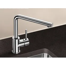 Set Blanco Nehrđajući sudoper DINAS XL 6 S Compact + Slavina MILA / Sjajni krom