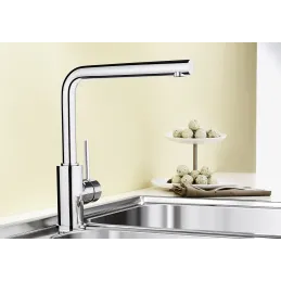 Set Blanco Nehrđajući sudoper DINAS XL 6 S Compact + Slavina MILA / Sjajni krom