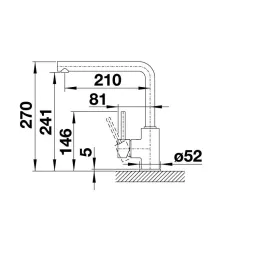 Set Blanco Nehrđajući sudoper DINAS XL 6 S Compact + Slavina MILA / Sjajni krom