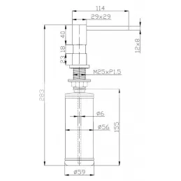 Dozator deterdženta Alveus KORK / Sjajni krom