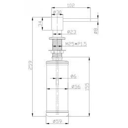 Dozator deterdženta Alveus PLUM Monarch / Bronca
