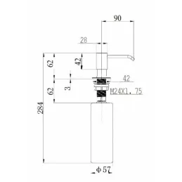 Dozator deterdženta Alveus CALLAS / Crni