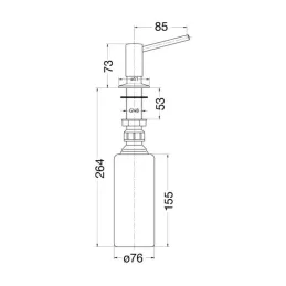 Dozator deterdženta Alveus PEAR / Nehrđajući čelik