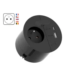 Električna utičnica LOOP IN Charge FRENCH / Crna