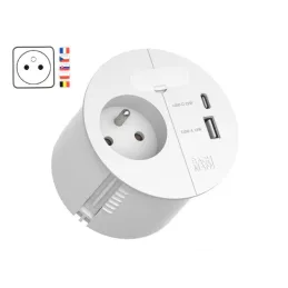 Električna utičnica LOOP IN Charge FRENCH / Bijela