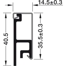 Zidni profil za viseće police EXCLUSIVE / Crna mat