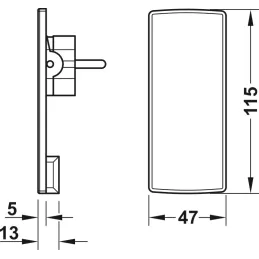 Produžni kabel 3x 230 V s ravnim utikačem SLIM SCHUKO / Bijela