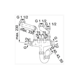 Franke F3L odvodna veza / Siva