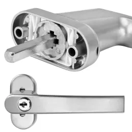 Set od 2 komada zaključanih prozorskih ručki LOCKED / Srebrna
