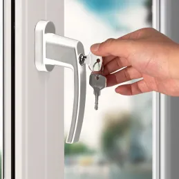 Set od 2 komada zaključanih prozorskih ručki LOCKED / Srebrna