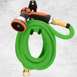 Flexi vrtno crijevo za vrt s kompletnom opremom i stalkom / Zelena