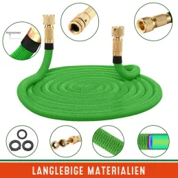 Flexi vrtno crijevo za vrt s kompletnom opremom i stalkom / Zelena