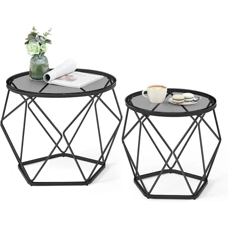 Set od 2 konferencijska stolića ORION LUX / Crna mat