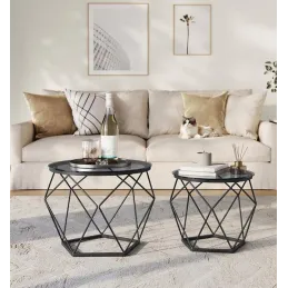 Set od 2 konferencijska stolića ORION LUX / Crna mat