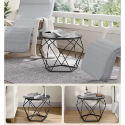 Set od 2 konferencijska stolića ORION LUX / Crna mat