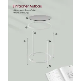 Konferencijski stolić REGALO LUX Mini / Bijela mat