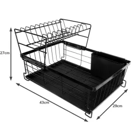 Ocjeđivač posuđa ALFREDO / Crna mat