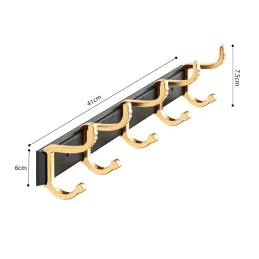Set zidnih vješalica AXIA / Zlatna