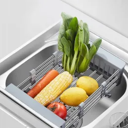 Podesivi ocjeđivač za sudoper / Sjajni krom