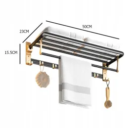 Sklopni zidni vješalica AXIA / Zlatna